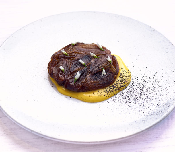 Onion Tarte Tatin with Apple and Mustard by Lacroix at The Rittenhouse